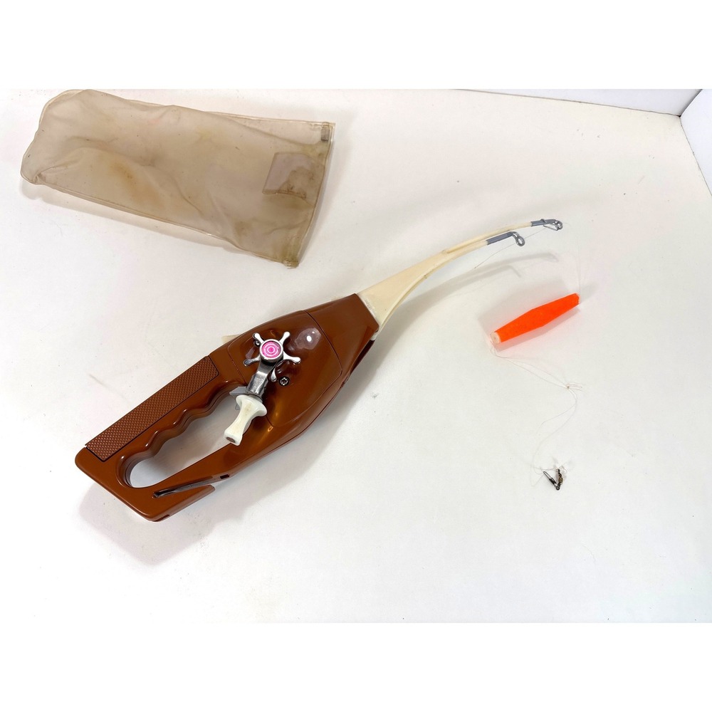 Vintage 1970s Ronco Popeil Pocket Fisherman Complete with Case Bobber WORKS